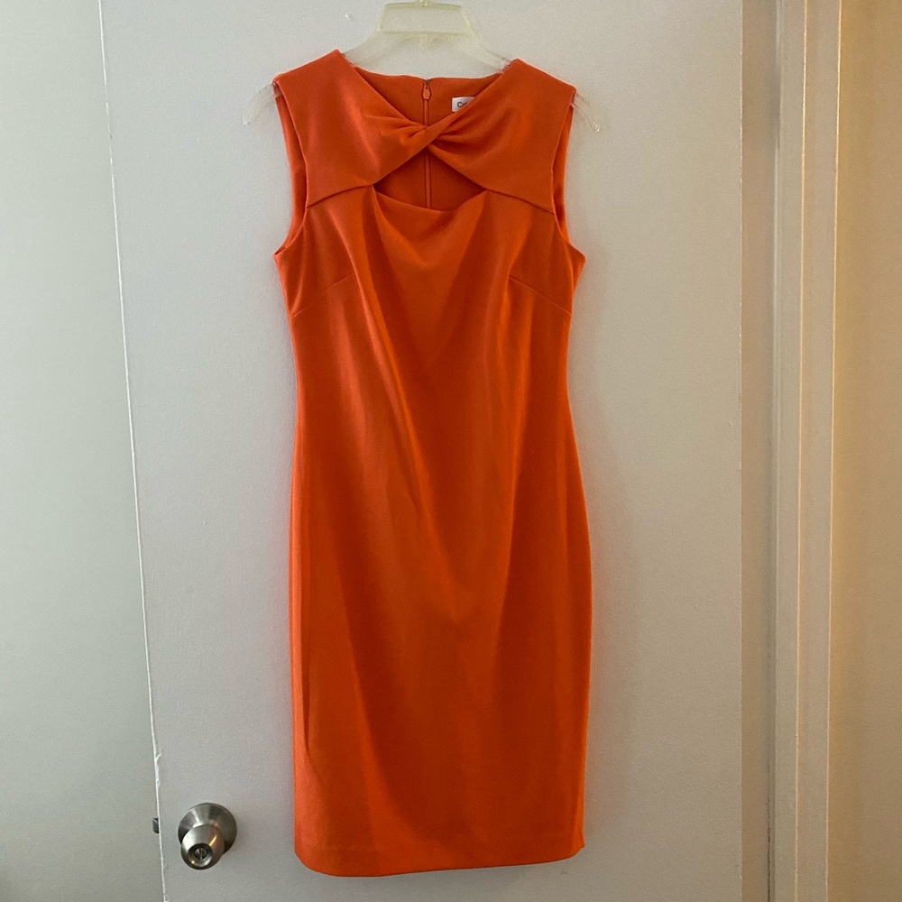 Calvin Klein Orange Cutout Dress